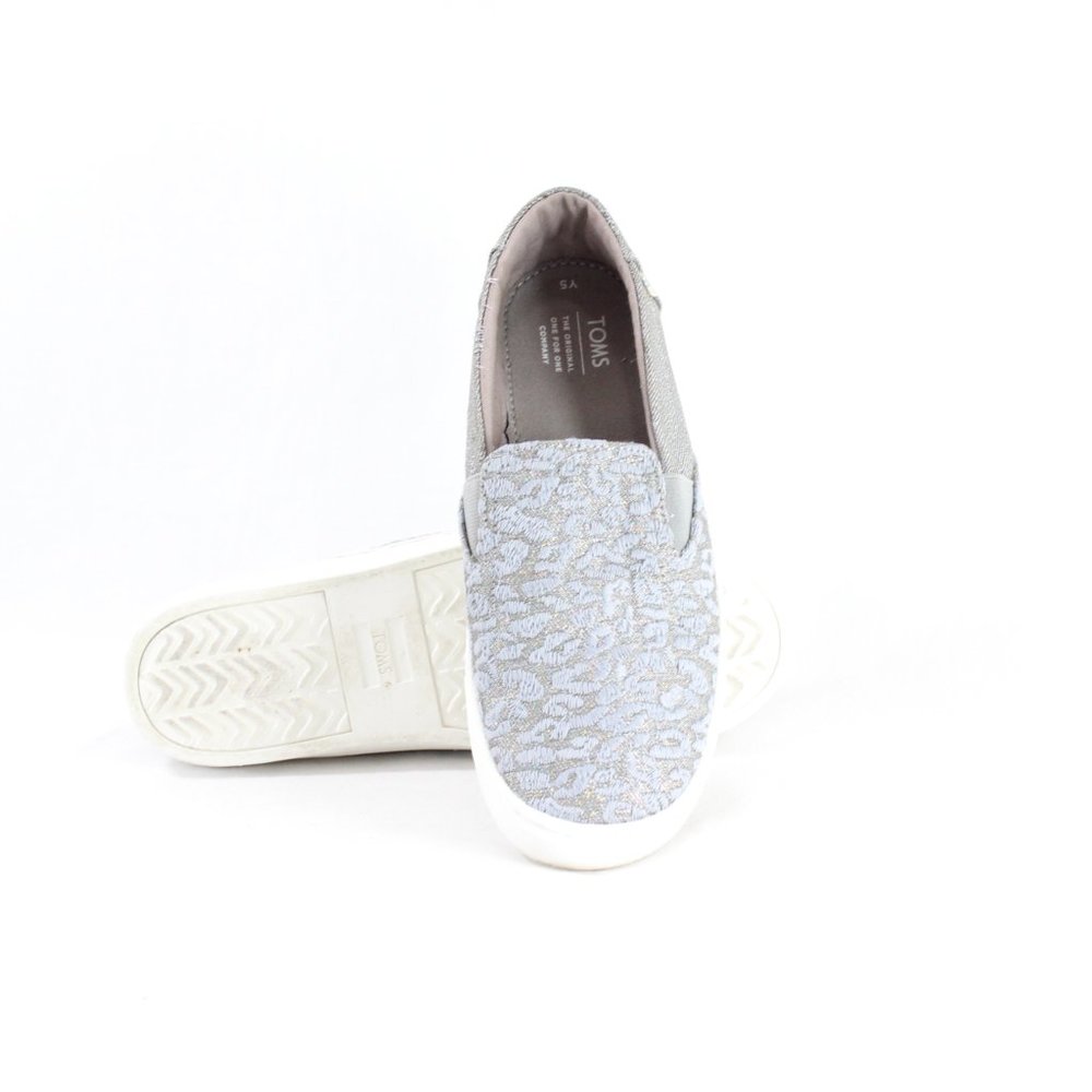 Toms Kids Luca Sneakers in Gray Shimmer Cheetah